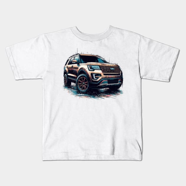 Ford Explorer Kids T-Shirt by Vehicles-Art